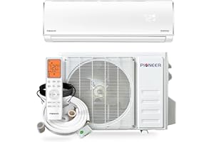 PIONEER Diamante Series Ductless Mini-Split Air Conditioner Inverter Heat Pump Full Set with 16 Ft. Kit