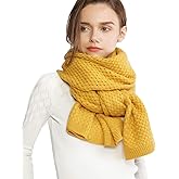 RIIQIICHY Winter Scarfs for Women Cold Weather Chunky Knit Scarf Warm Thick Scarf Long Large Oversized Scarves