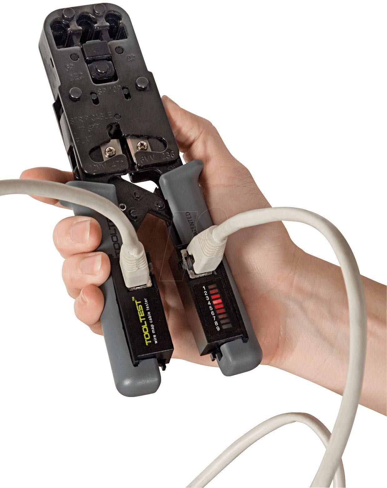 Sricam Italia ObaSecurity Crimping Plier Plug A, Crimp Network Cable Ethernet Cat6/5 with Test Tester