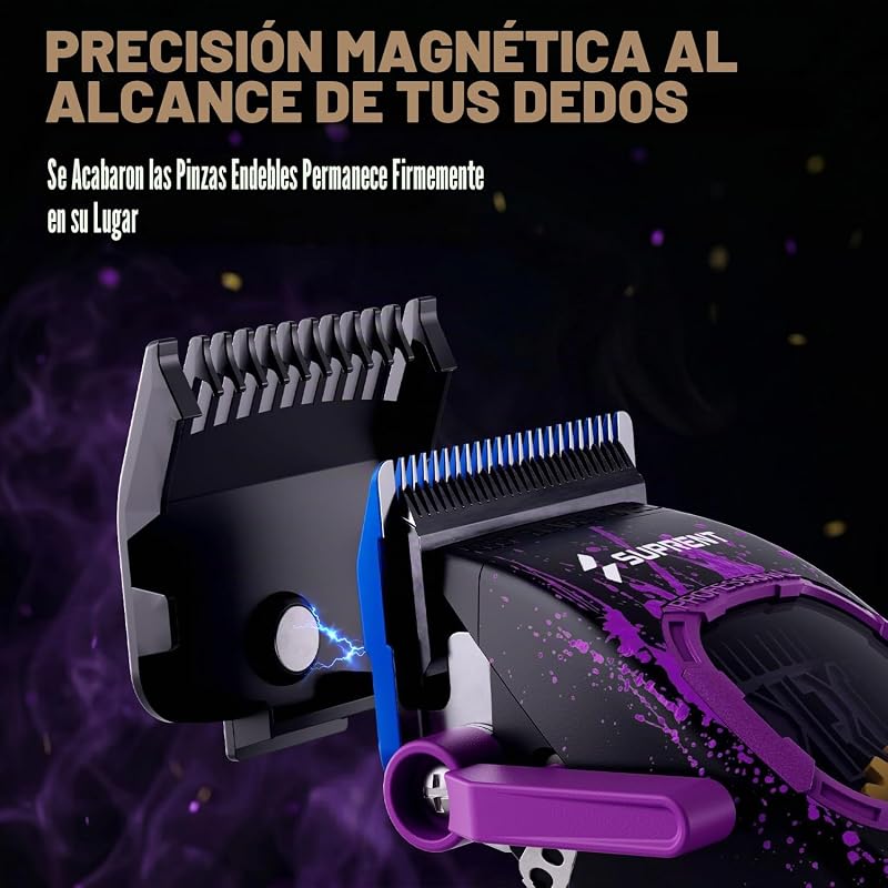Máquinas Cortar Pelo Profesional, Cortapelos Inalámbrico-Morado