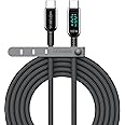 WOTOBEUS USB C to USB C Cable, 5A PD 100W E-Marker with LED Display, QC5/PPS45W, Soft & Braided, Super Fast Charging for iPho