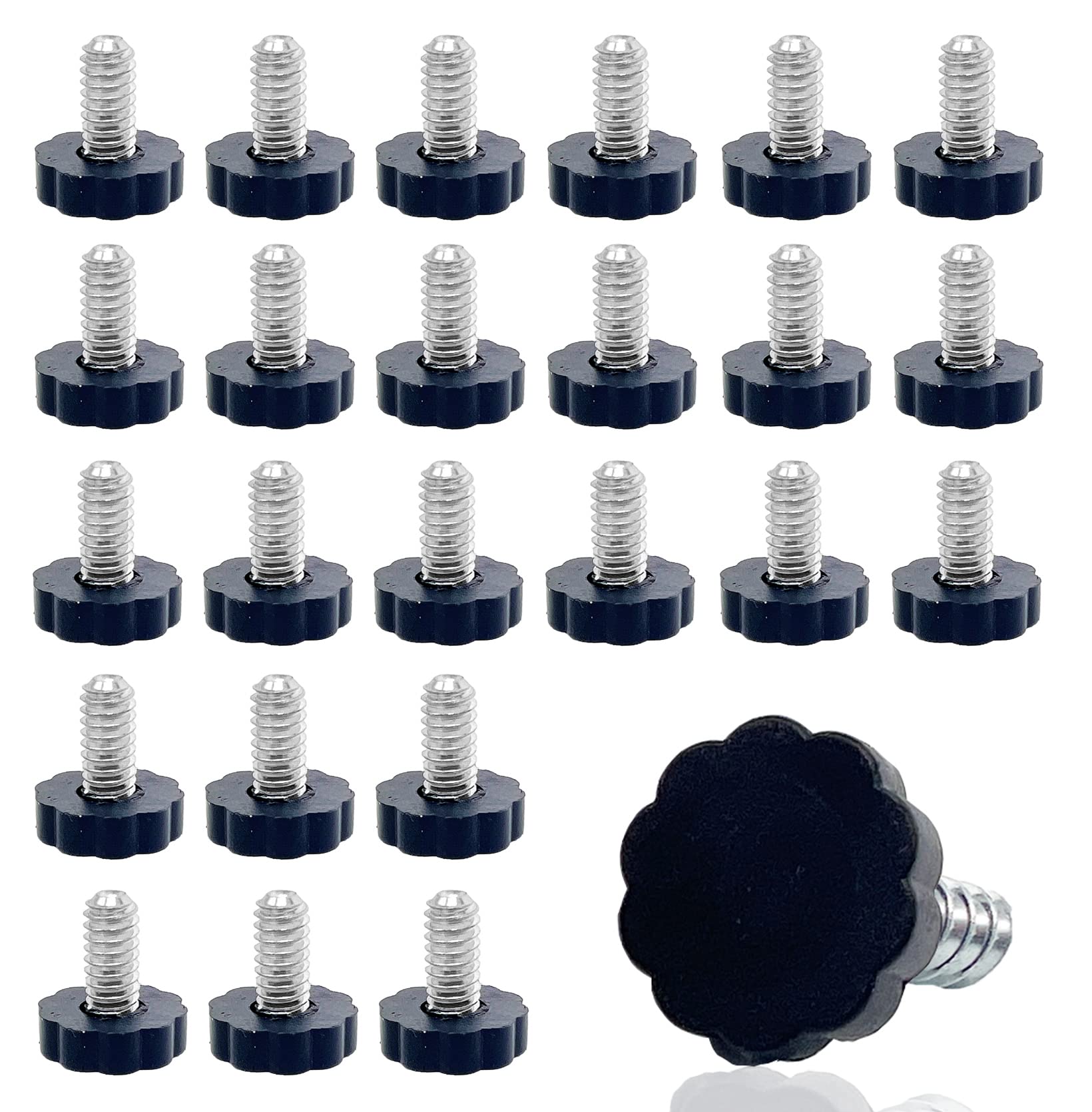 Photo 1 of WAFJAMF 24 PCS 5/16‘’ UNC Thread Adjustable Furniture Levelers Screw in Threaded, Adjustable Levelers Feet Screw On Furniture Glide Leveling for Table, Chair, Furniture Legs (5/16‘’-18UNC Thread)