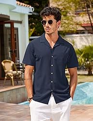 COOFANDY Men Hawaiian Floral Shirts Loose Fit