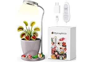 Flytraphicle Venus Fly Trap Terrarium,Butterwort Plant Live Pot,Not Live Plant, Automatic Irrigation System Keeps Potted Soil Moist Makes a Great Gift Choice, Home Office Decor
