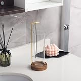 IMEEA Walnut Incense Holder with Glass Ash Catcher for Meditation view 5