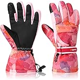 Yidomto Ski Gloves for Men Women Kids - Waterproof Thermal Winter Snow Gloves, Touchscreen Compatible for Skiing, Snowboarding, Cold Weather, Parent-Child Outdoor Activities