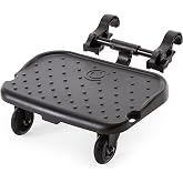 Contours Boogie Board Ride Along Baby Stroller Board, Stand Gilder Rider Accessory for Kids, Works with Select Models Only, Supports Children up to 48lbs, Black