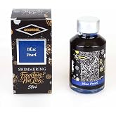 Diamine Fountain Pen Bottled Ink, 50ml - Shimmering Blue Pearl
