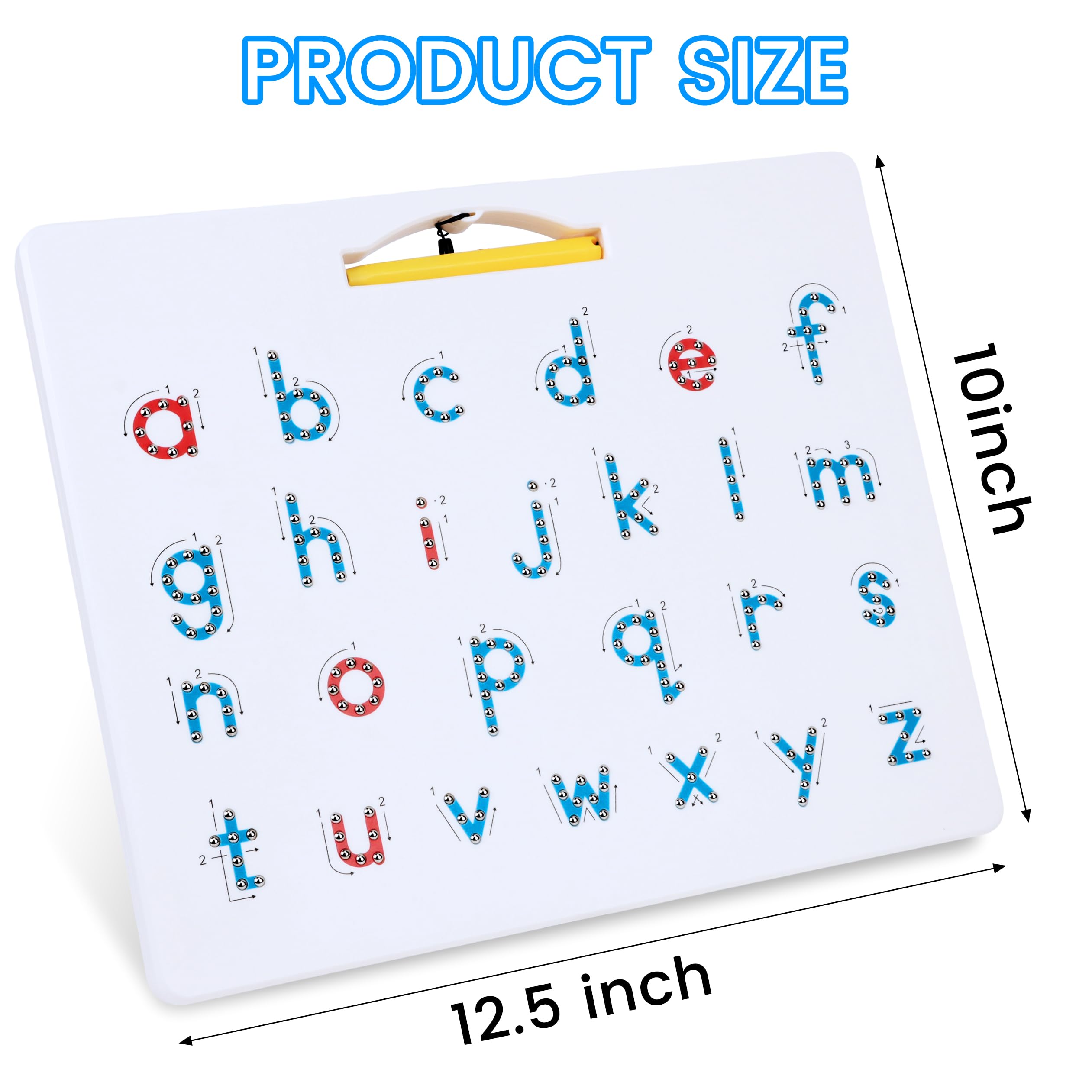 Magnetic Alphabet Tracing Board, ABC Magnetic Letter Board, Magnets Tablet Drawing Board Preschool Learning Toys for Kids