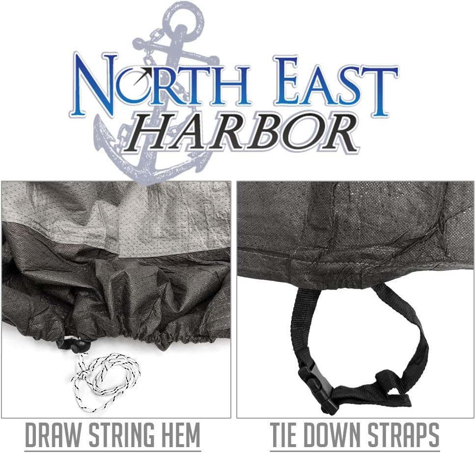 North East Harbor Outdoor Patio Chaise Lounge Chair Furniture Cover - 86" L x 36" W x 32" H - Breathable Material, Sunray Protected, and Weather Resistant Storage Cover - Gray with Black Hem : Garden & Outdoor