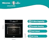 Hisense BI64211PB 77 Litre Built In Oven Pyrolytic Cleaning Pizza Mode view 3
