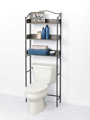 Zenna Home 3-Tier Over-The-Toilet Bathroom Spacesaver, Driftwood