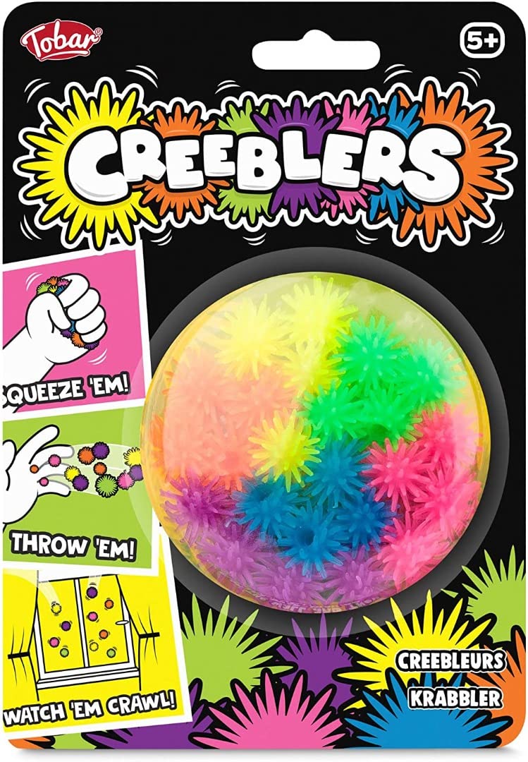 Tobar Creeblers Wall Climbing Tendril Ball Toys – Pack of 24 Assorted Designs and Colours