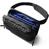 HEROIC KNIGHT Sling Bag for Men, 2.5L Crossbody Bag Small Chest Shoulder Pack with Removable Strap, Waterproof Lightweight Casual Fanny Pack Backpack for Travel/Daily Use/Hiking/Cycling,Black