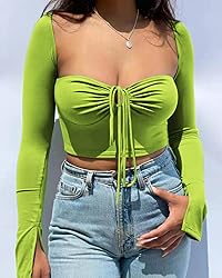 KERPELLY Women's Sexy Halter Criss Cross Tie Up