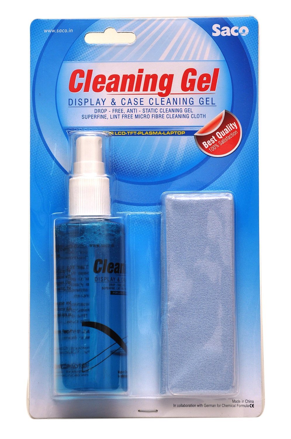 Saco Cleaning Gel With Microfiber Cloth Amazon.in Office Products