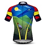 Mens Cycling Jersey Short Sleeves Mountain Bike