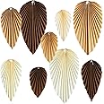SUNBEAUTY Boho Paper Fans Party Decorations Paper Leaves for Decoration Natural Party Decorations Paper Fans Classroom Decoration Paper Fans Backdrop Decor Brown Birthday Decorations,Set of 9