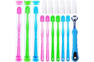 RosyLife Dog Soft Toothbrush Finger Toothbrush 360 Degree Pet Toothbrush Small to Large Dogs