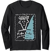 Fido Dido Text Frame Long Sleeve T-Shirt