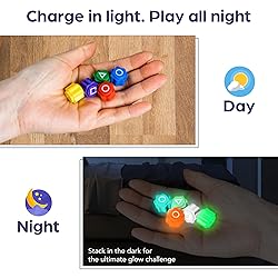OmniHaven Glow-in-The-Dark Dice Game Set – 4-in-1