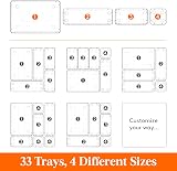 Lifewit 33 Pcs Makeup Drawer Organiser Clear Plastic Storage Bins Dividers view 2