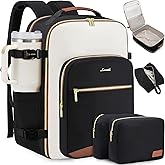 LOVEVOOK Large Travel Backpack for Women & Men, 40L Carry on Backpack for Airplanes, TSA Personal Item Travel Bag fits 17" Laptop, Waterproof Travel Essentials Airline Approved with 3 Packing Cubes