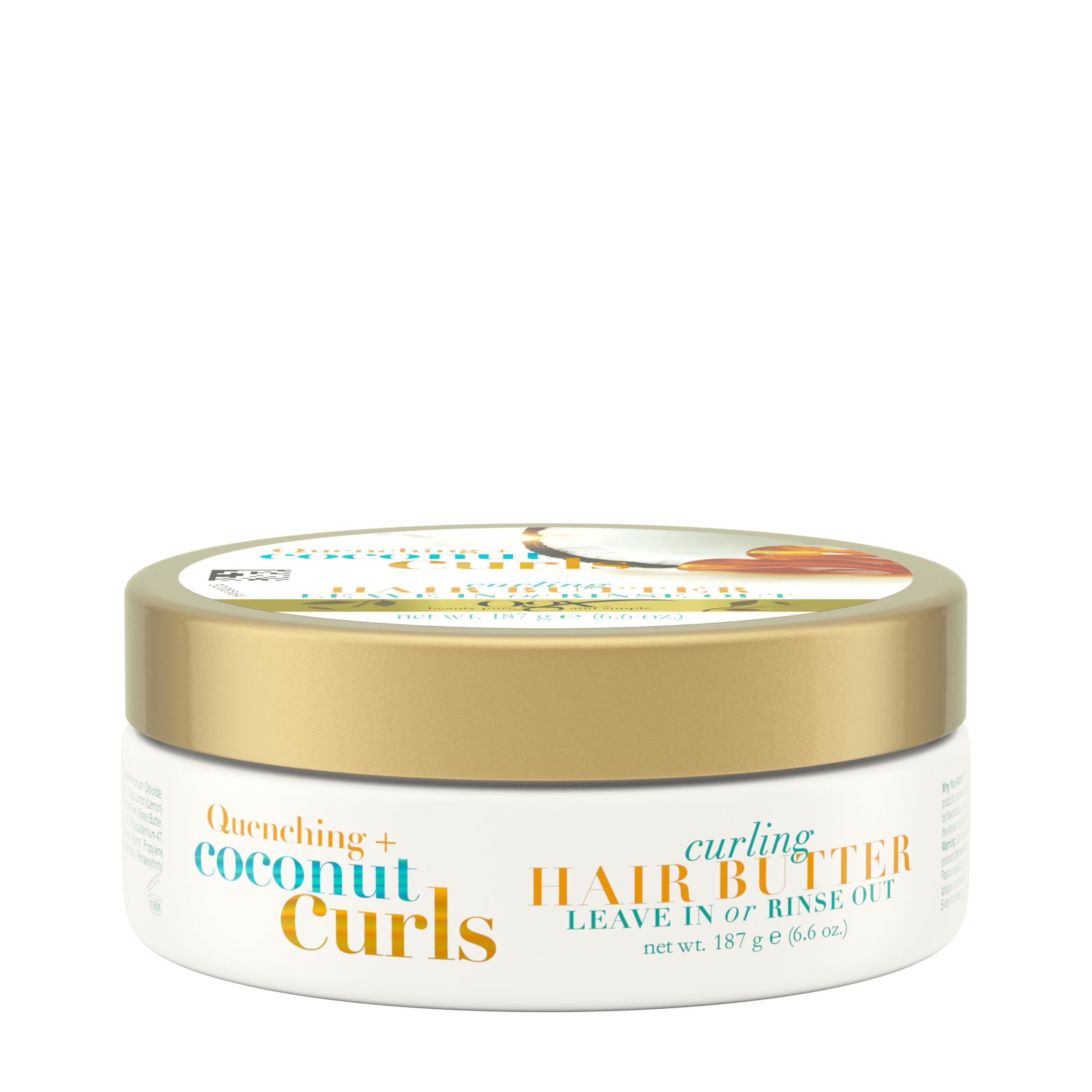 Ogx Quenching Coconut Curls Curling Hair Butter For Hair Motorization, 6.6 oz