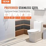 VEVOR 610mm Linear Shower Drain Tile Insert Brushed 304 Stainless Steel view 2