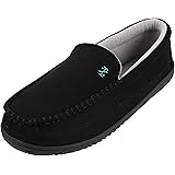 IZOD Men's Two-Tone Moccasin Slipper, Warm Soft Classic Slip-On, Men's Sizes 8 to 13