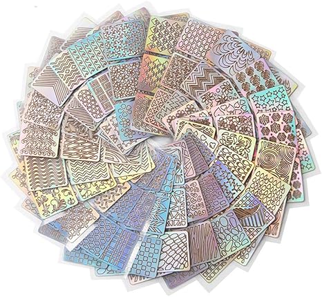 Amazon Co Jp 1st Market プレミアムネイルビニールステンシルステッカーセット 24枚ネイルアートビニールネイルステンシルシート ホーム キッチン