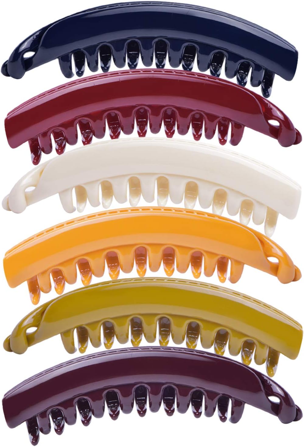 RC ROCHE 6 Pcs Large Banana Hair Clips Claws for Women Thick Curly Ponytail Holder Maker Big Comb No Crease Strong Hold Styling Clasp - Image 4