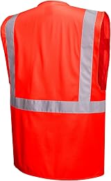 Portwest S476 Hi Vis Executive Safety Vest Red M Lightweight Reflective view 2