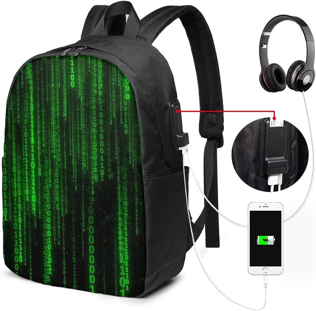 Business Laptop Backpack USB Computer Rucksack Water Resistant Casual Travel Daypack Coding