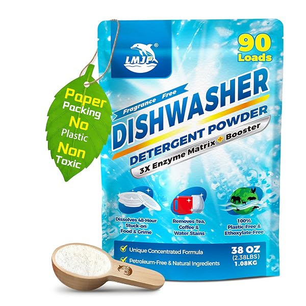 DISHWASHER DETERGENT POWDER + BOOSTER, 90 LOADS |...