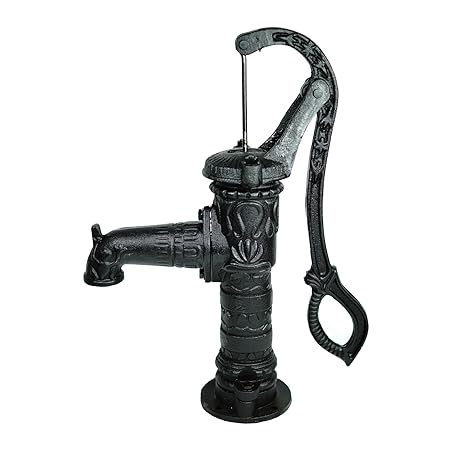 Schwengelpumpe Antik Vintage Gartenpumpe Handschwengelpumpe Handpumpe Nostalgie für den Garten mit ca. 7-8 meter Saughöhe Bau