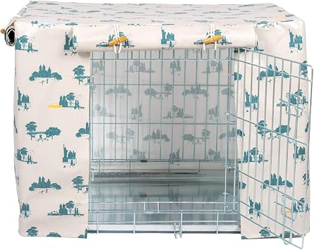 Labradors Oilcloth Dog Crate Cover 
