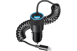 [Apple MFi Certified] iPhone Car Charger Fast Charging, KYOHAYA 4.8A Car Power Cigarette Lighter USB Car Charger Adapter with