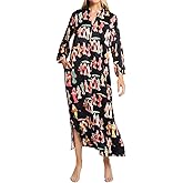 N Natori womens Geisha- Printed Satin Caftan Length 52"