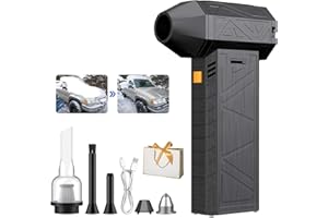 CETZORK 1500w Thermal Blower, Snow Blower for Car with 3 Adjustable, Portable Mini Turbo Snow Blower for Drying, Snow Removal, Cleaning (C)