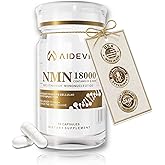 AIDEVI NMN 18000 480mg - 99% Pure Nicotinamide Mononucleotide Supplement with Resveratrol, Nobel Laureate Developed, Third-Party Tested, Increased NAD+ Levels, Healthy Aging, 60-Day Supply 1pcs