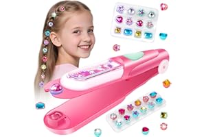 Vunrahsg Hair Gem Stamper Kit Hair Accessories for Girls Toy Bling Hair Styling Tool Reusable Shining Diamonds Hair Bead Jewelry Crafts Styling Head Stuff Birthday Gifts Toys 3 4 5 6 7 8-12 Girl Toys