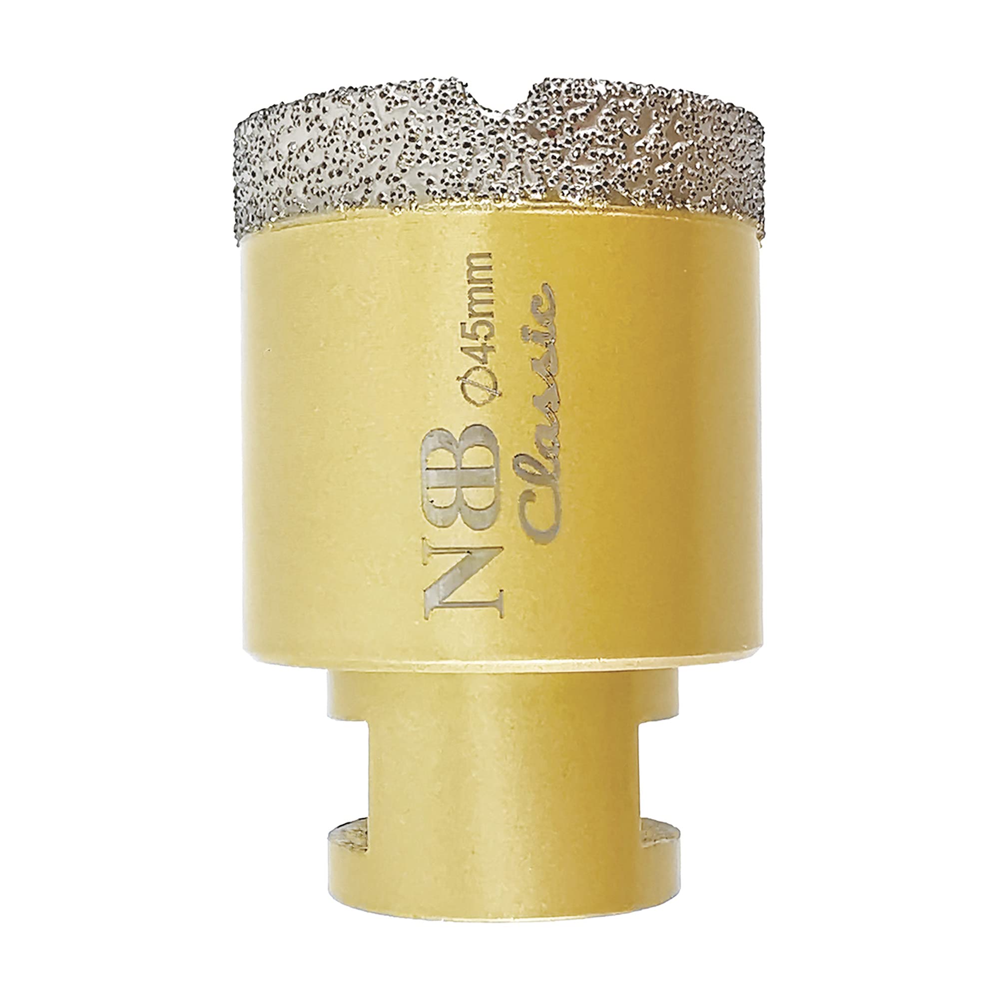 NBB vacuum brazed diamond hole saw with M14, Classic Golden type, diamond drill bit for dry or wet drilling professionally on hard porcelain, ceramic, tile, granite, marble,for angle grinder(1, 45mm) — image 1