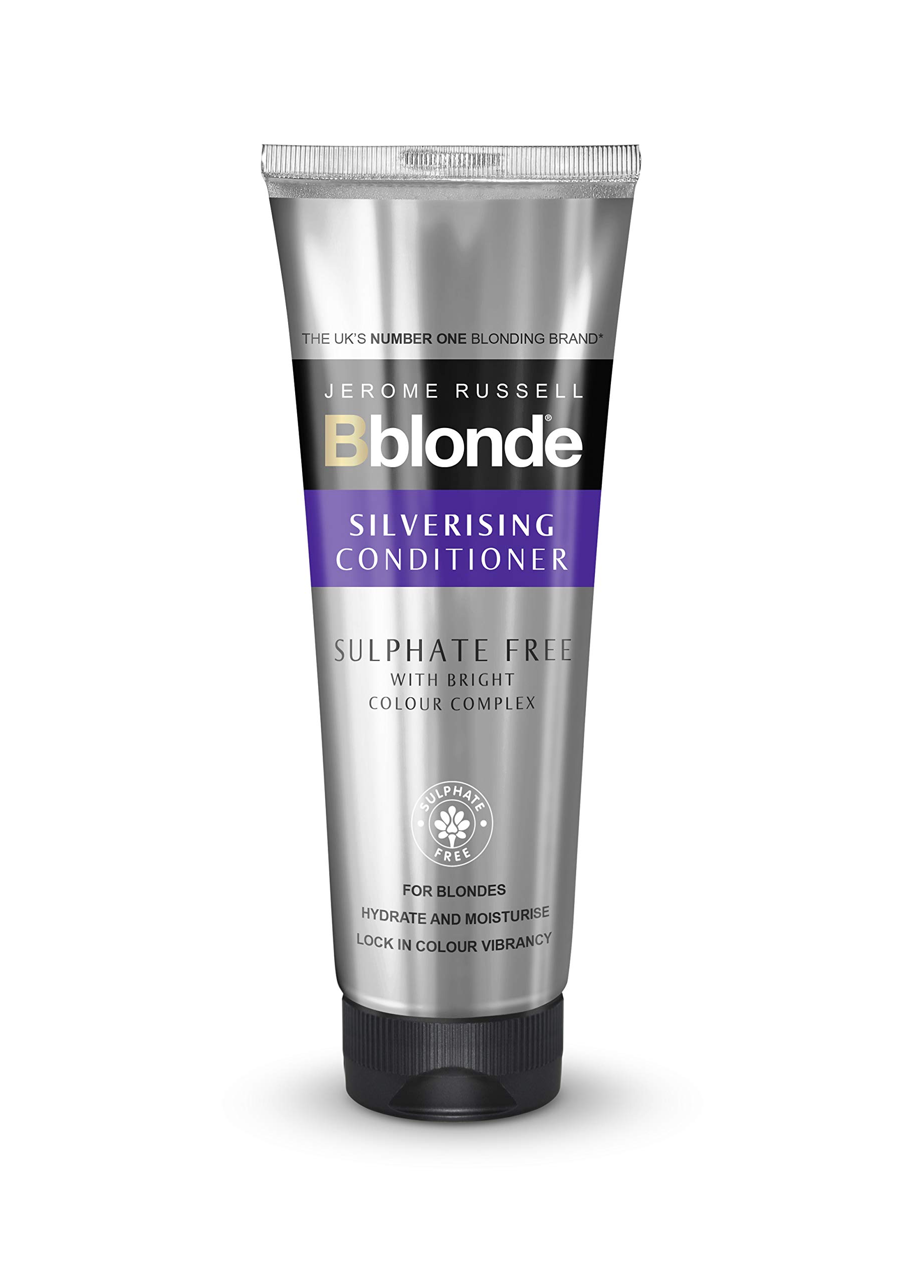 Jerome Russell Bblonde Silverising Conditioner - Brightening Hair Toner with Colour Complex for Blonde Hair, Vegan & Sulphate Free, 250ml