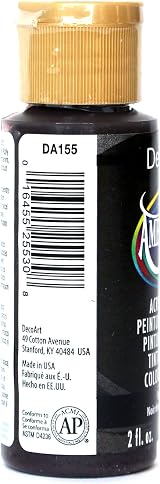 DecoArt Americana Acrylic Soft Black Multi-Purpose Paint 2 fl oz USA Made view 2
