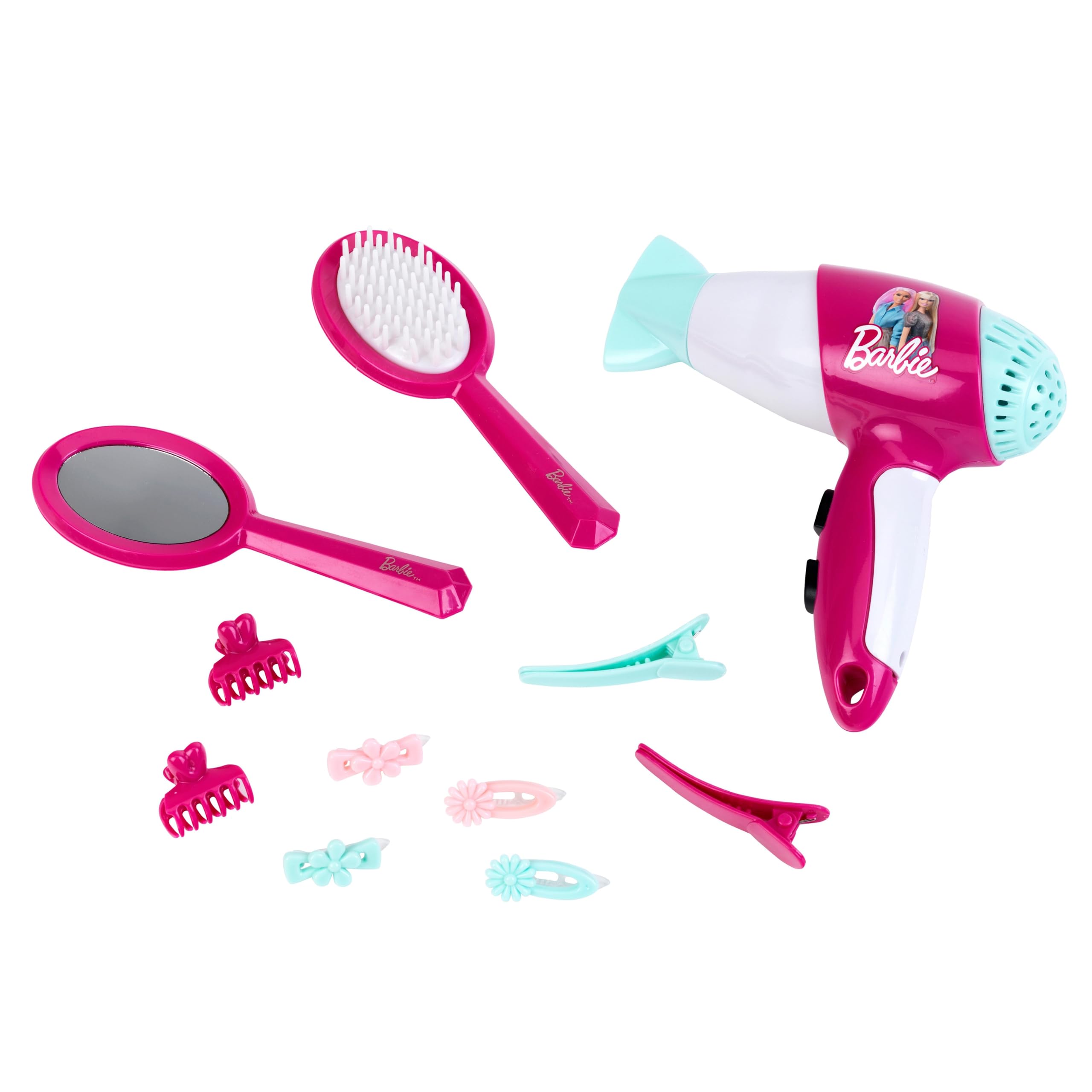 Theo Klein 5790 - Barbie Hair Dressing Set with Hair Dryer and Accessories, Toy
