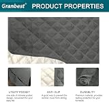 Granbest Waterproof 2 Seater Sofa Cover Non-Slip Grey view 4