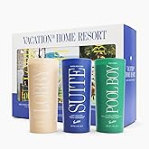Vacation Sunscreen Home Resort Scented Candle Set, Premium Soy Blend Wax, 85-Hour Long Burning, Luxury Gift Set for Women & Men, 8 Oz. Each (Pack of 3)