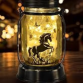 Horse Gifts for Women/Men Horse Lovers Solar Lantern Mom Birthday, Mothers Day, Christmas Valentine's Gifts, Solar Garden Decoration Outside for Yard, Patio,Backyard,Porch