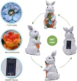 Goodeco Rabbit Statue Solar Garden Lights 20cm Resin Outdoor Decor view 5